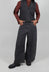 Wide Leg Cotton Drill Trousers in Black