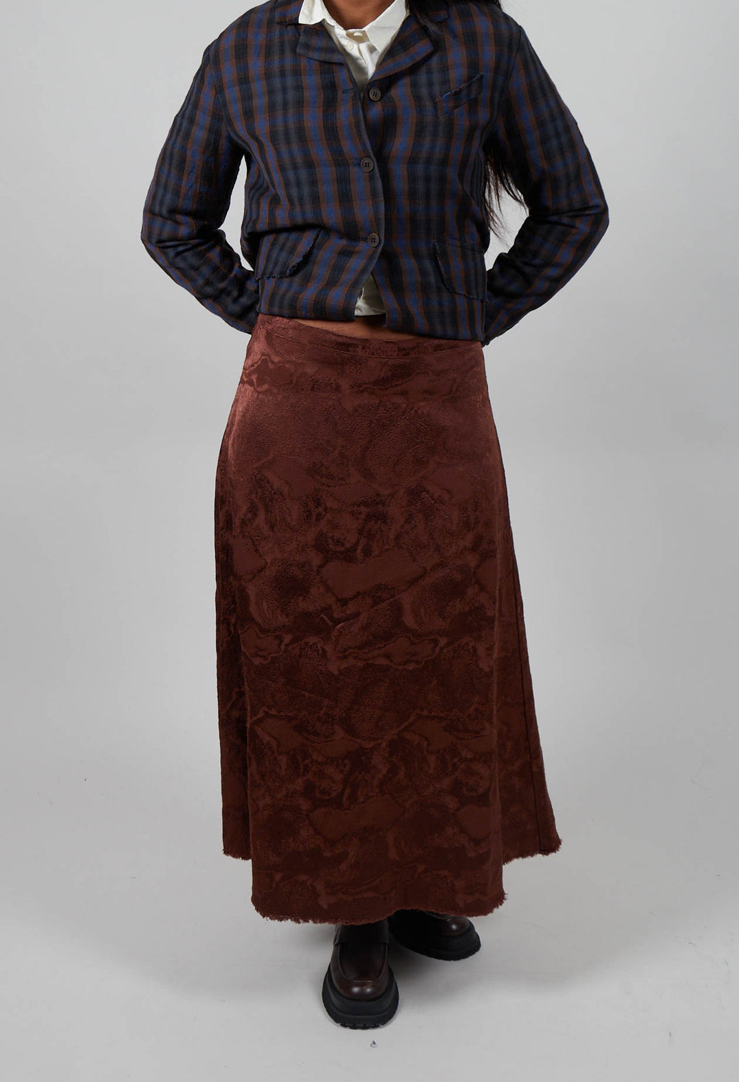 Jacquard Skirt in Amarena