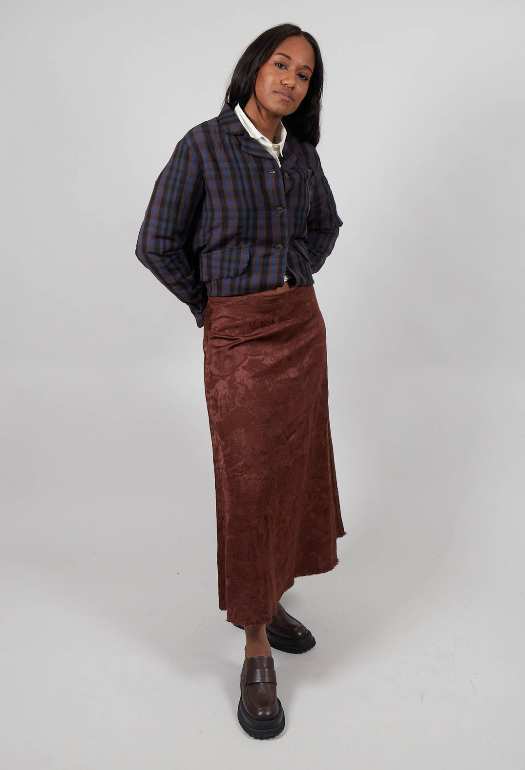 Jacquard Skirt in Amarena