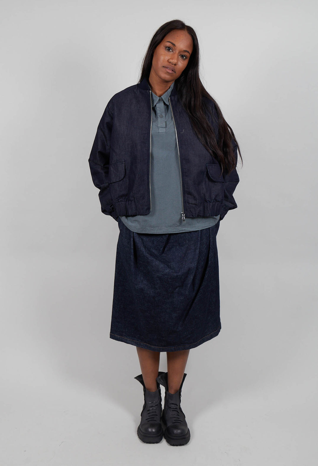 Bomber Jacket in Denim