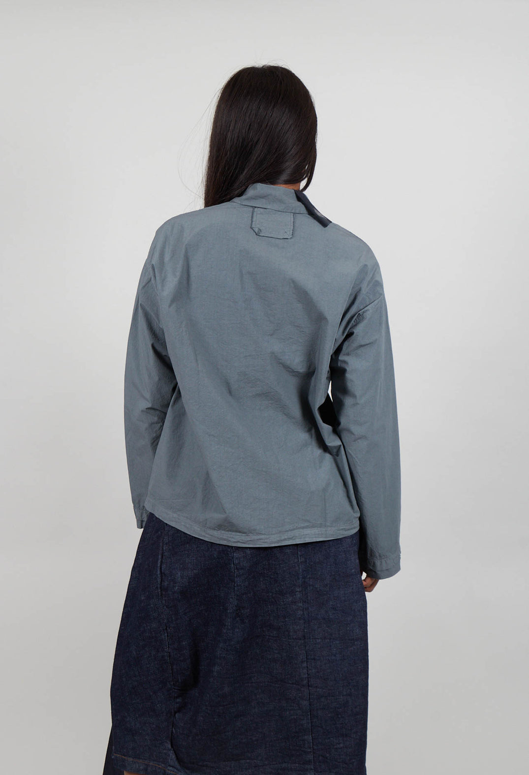 Long Sleeve Polo Shirt in Asfalto