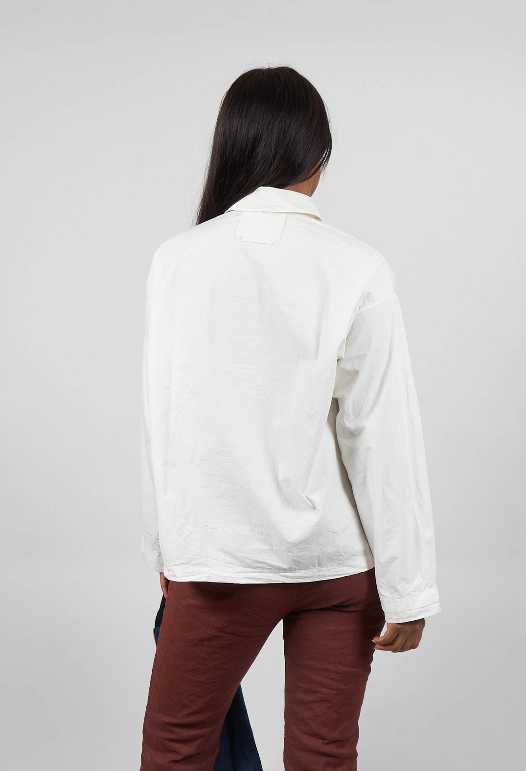 Long Sleeve Polo Shirt in Chalk