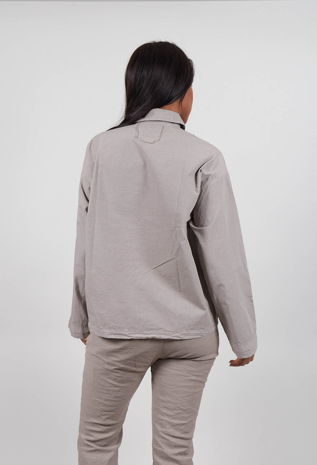 Long Sleeve Polo Shirt in Tortora