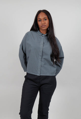 Cropped Shirt in Asfalto