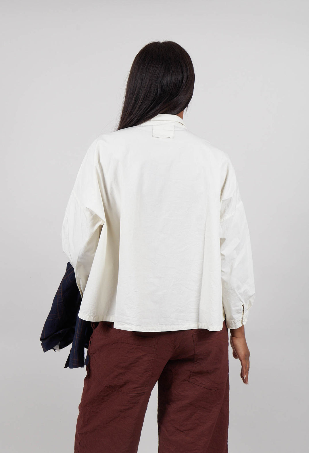 Cropped Shirt in Chalk