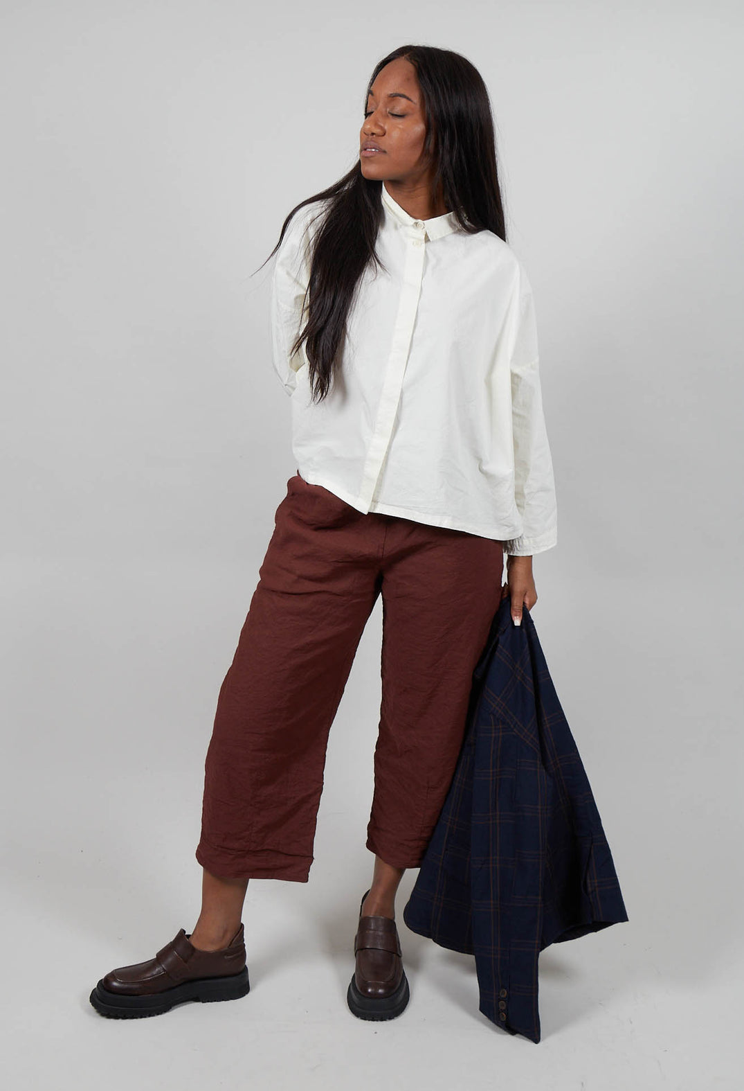 Cropped Shirt in Chalk