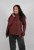 Shirt with Ruffle Collar in Amarena