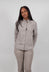 Shirt with Ruffle Collar in Tortora