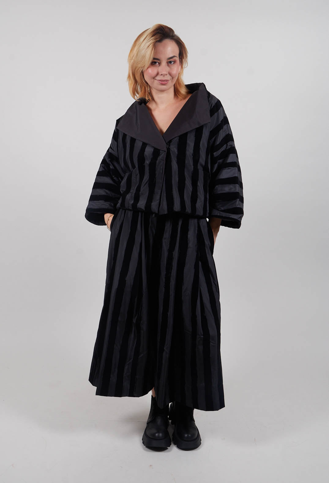 Rosehip Jacket in Black Stripe