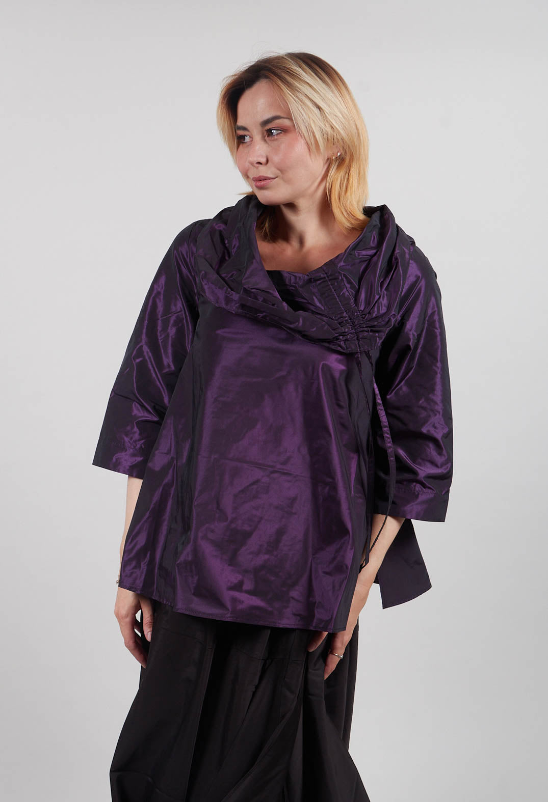 Saffron Top in Plum