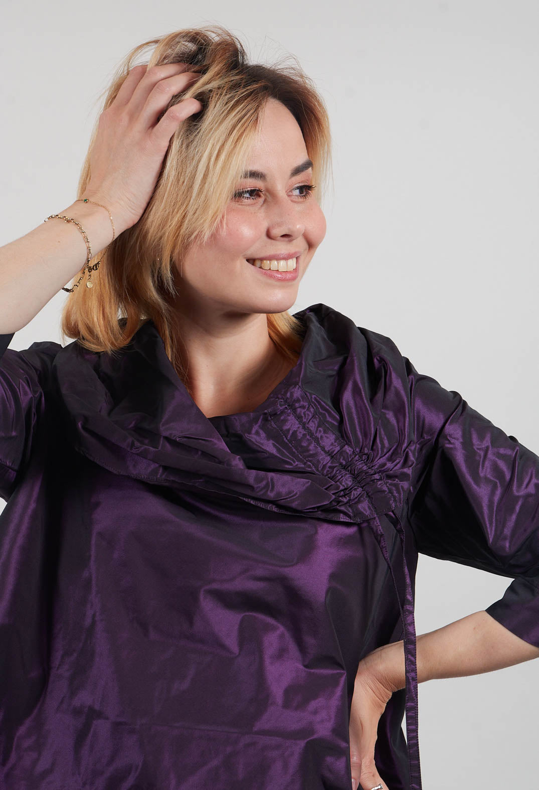 Saffron Top in Plum