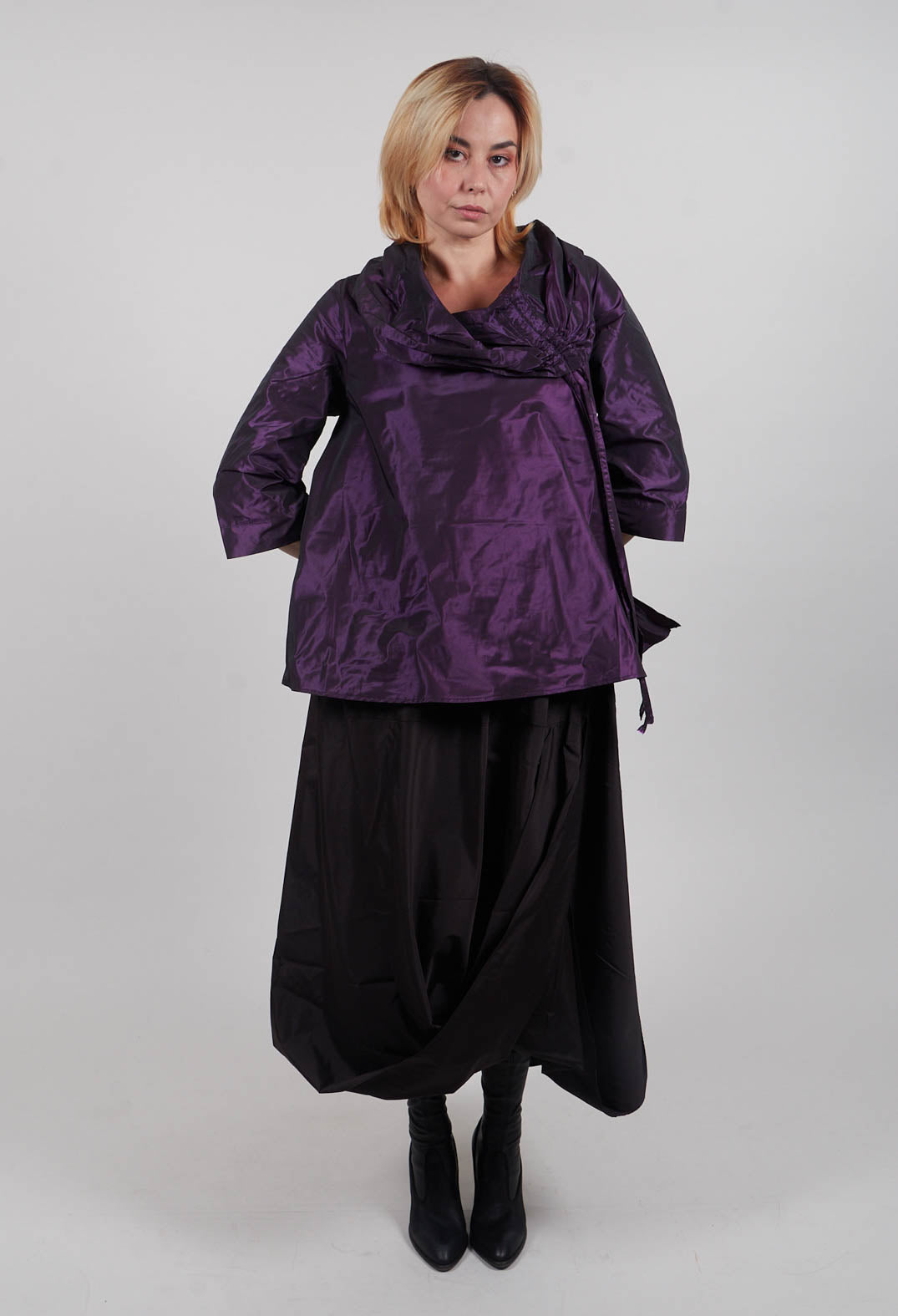 Saffron Top in Plum