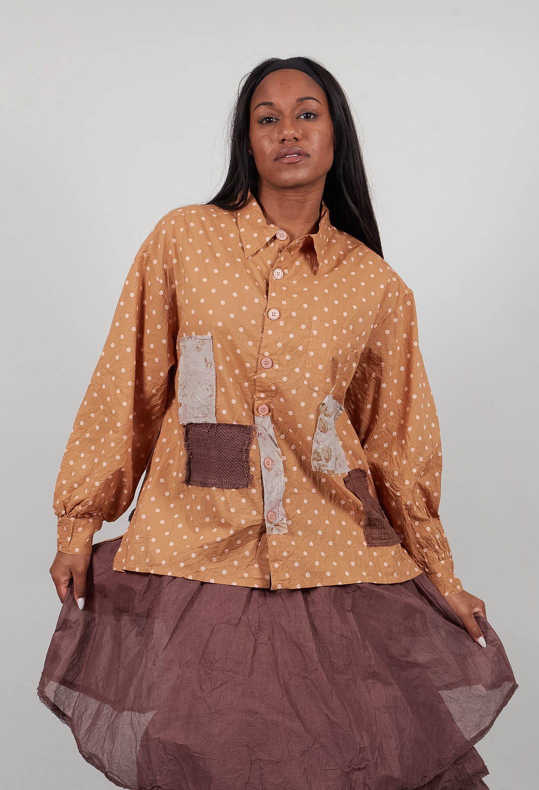 Erita Shirt in Pois Rose