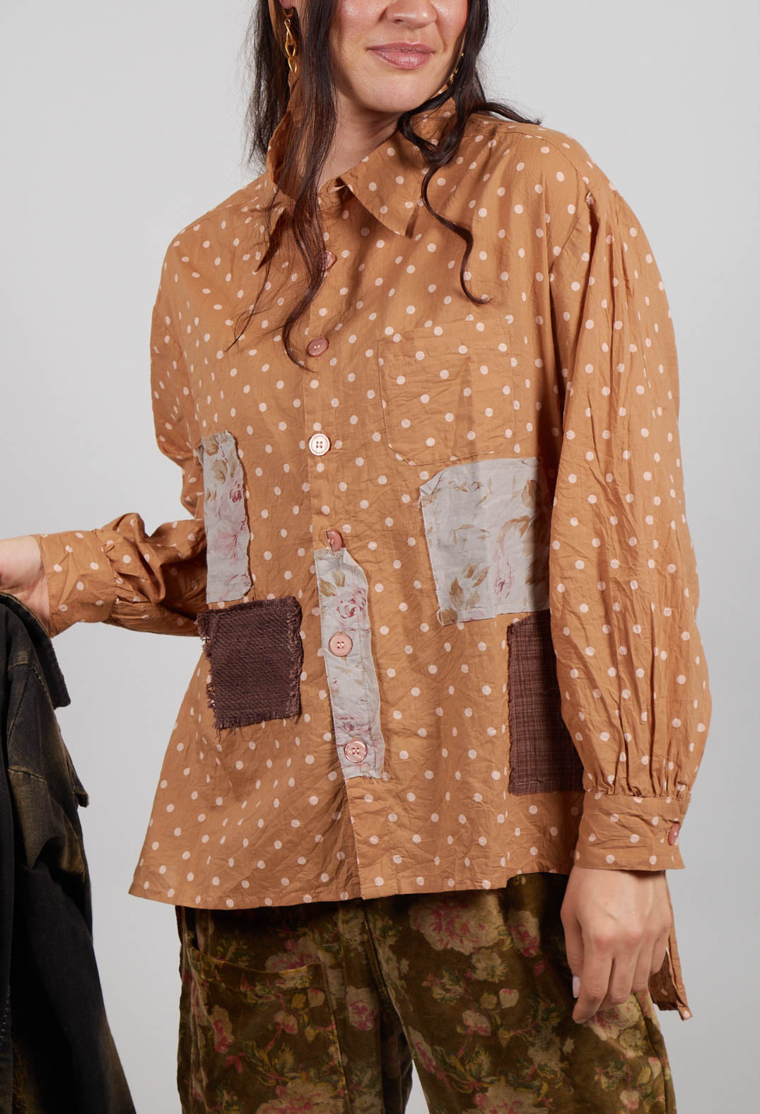 Erita Shirt in Pois Rose