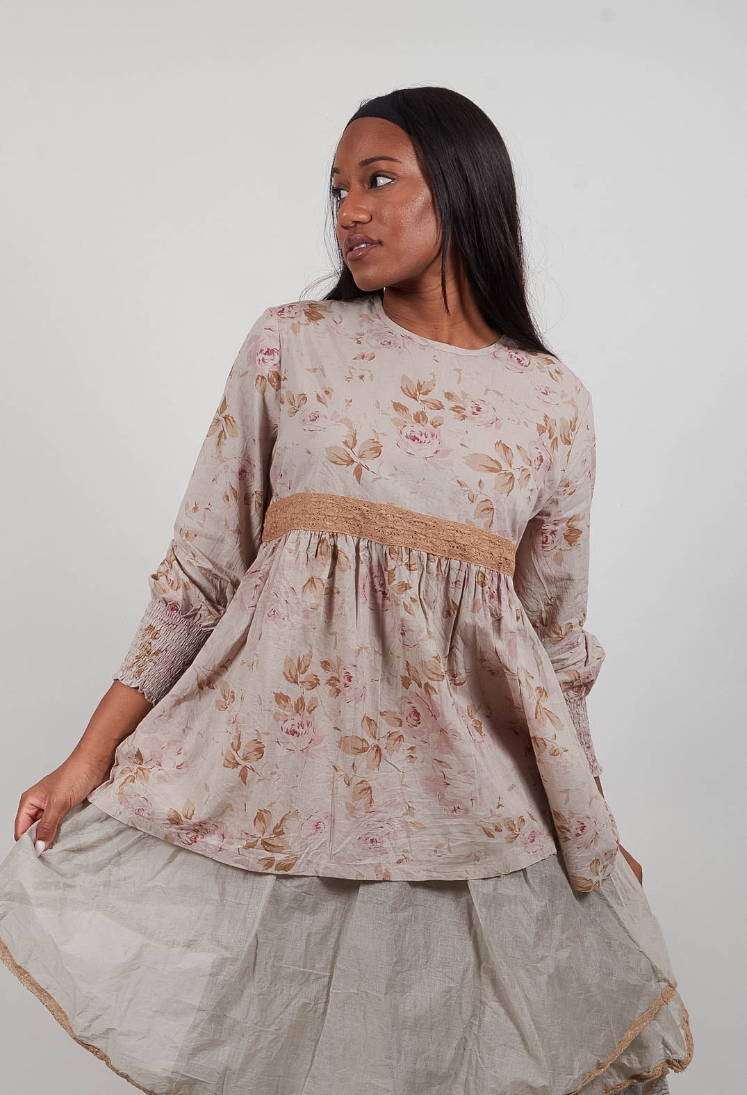 Hina Top in Fleurs Sauge