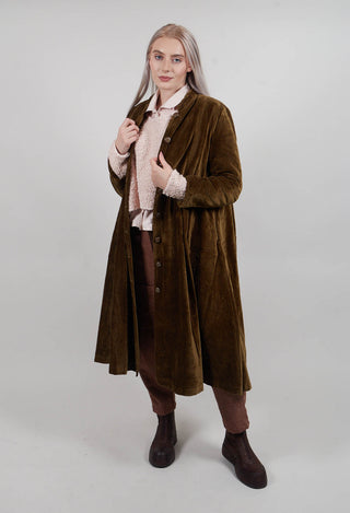 Mae Coat in Velours Ras Foret