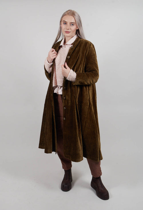 Mae Coat in Velours Ras Foret
