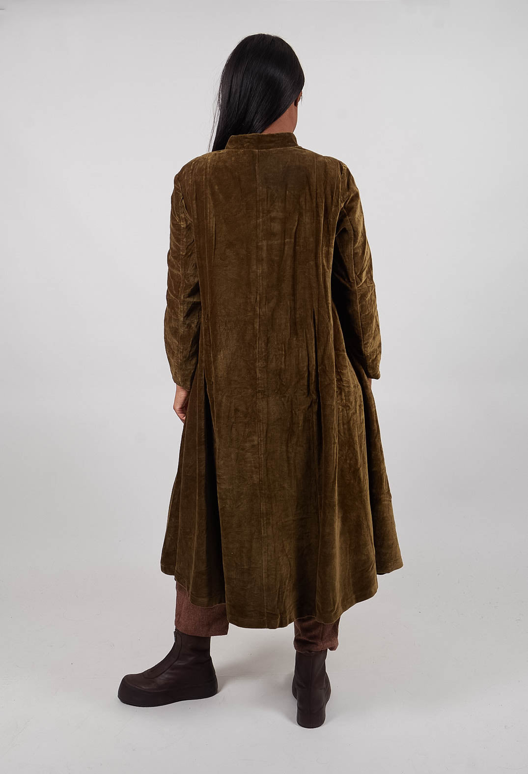 Mae Coat in Velours Ras Foret