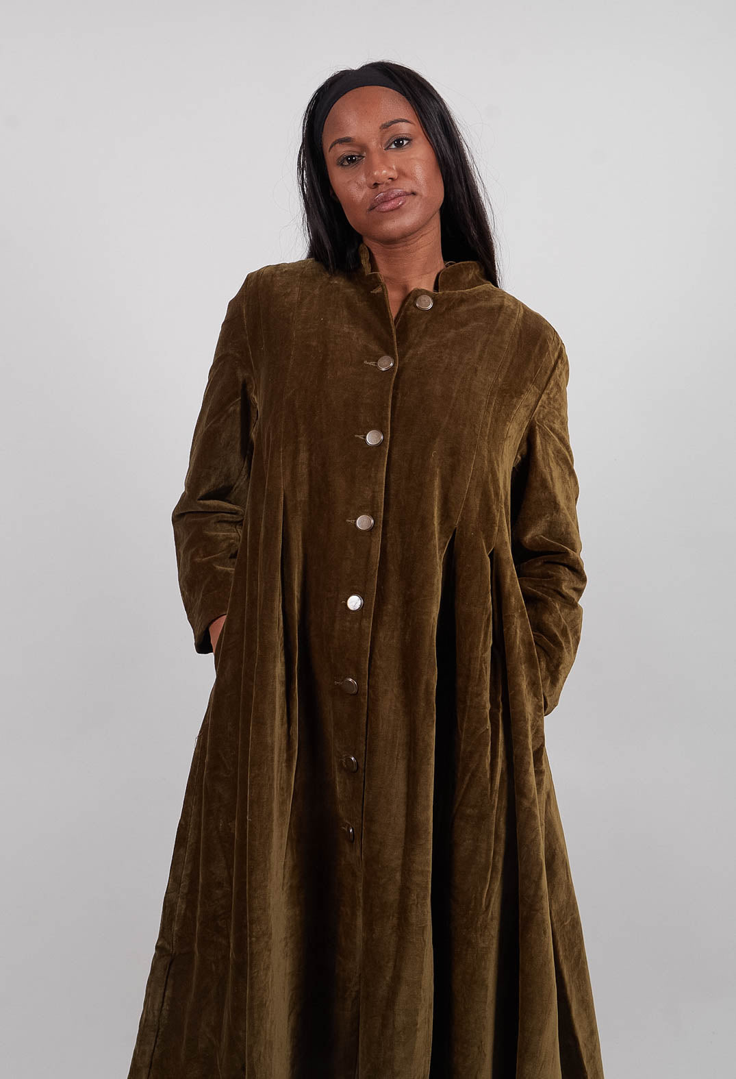 Mae Coat in Velours Ras Foret