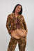 Enoa Jacket in Velours Ras Fleurs Foret