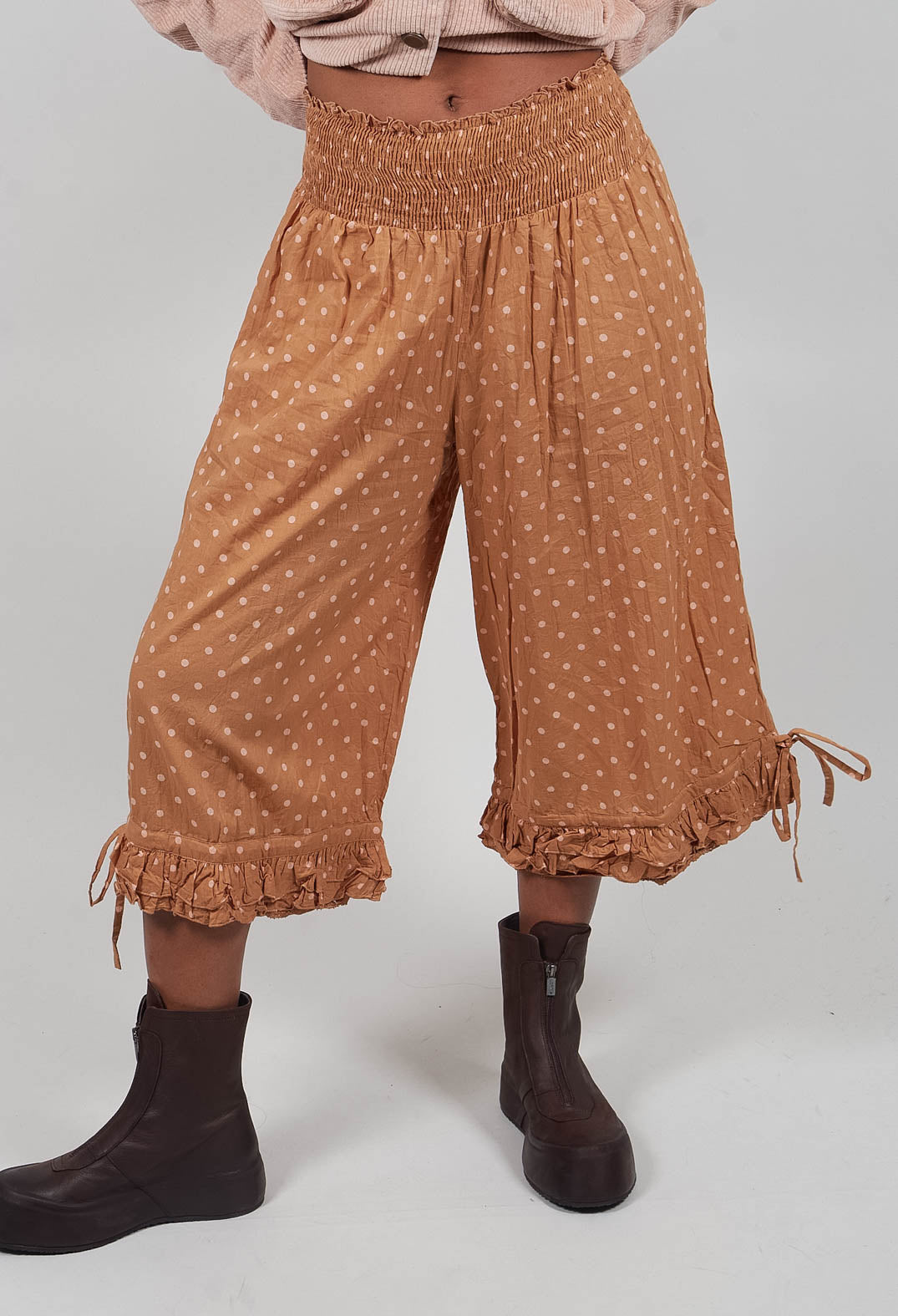 Robert Trousers in Pois Rose