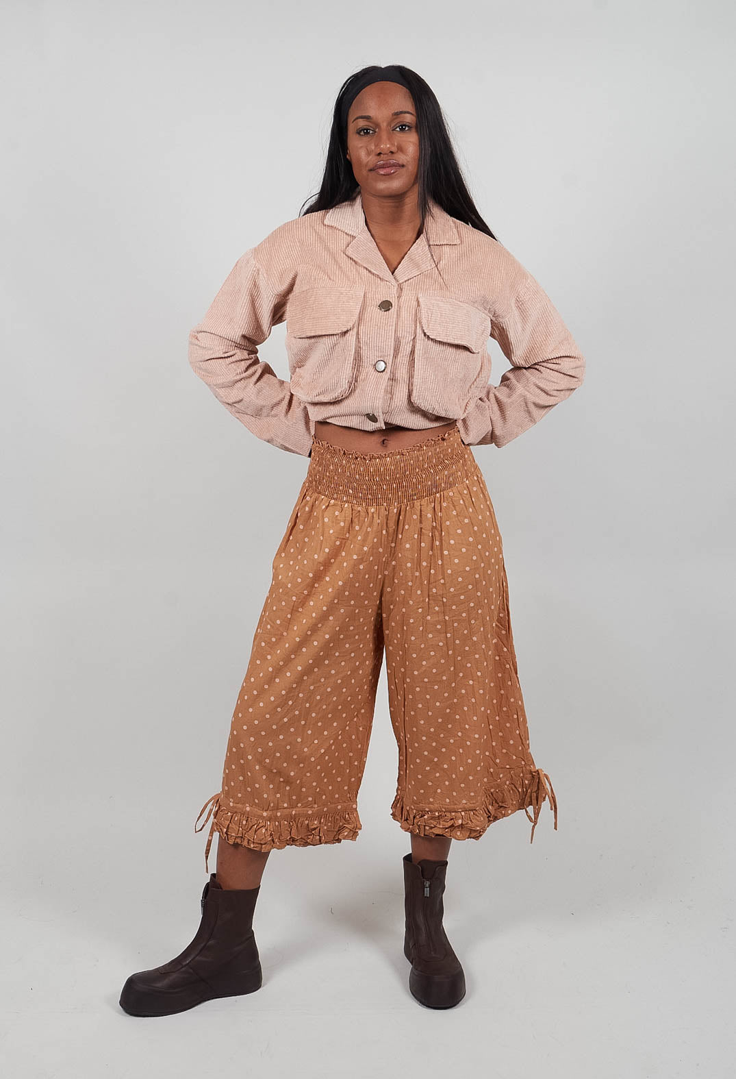 Robert Trousers in Pois Rose