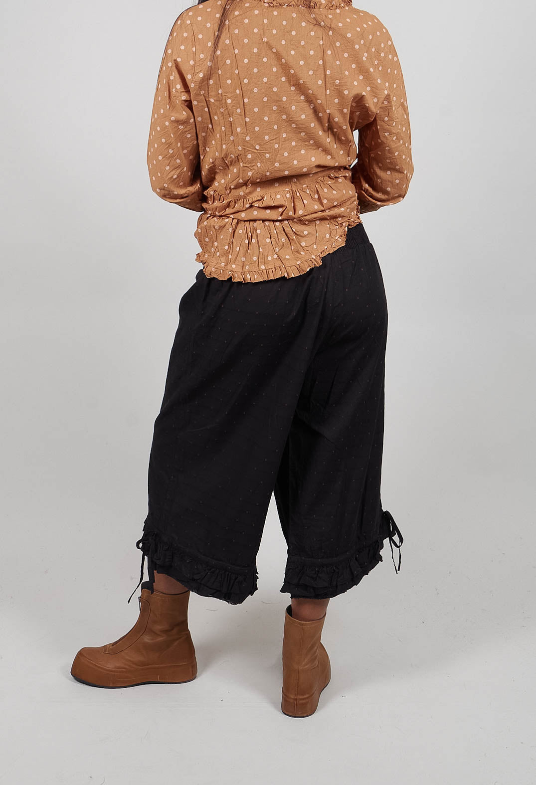 Robert Trousers in Pois Brode Noir