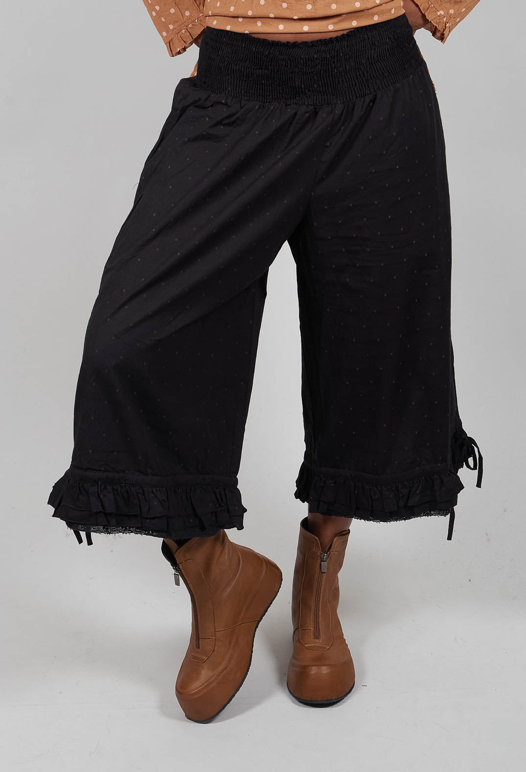 Robert Trousers in Pois Brode Noir