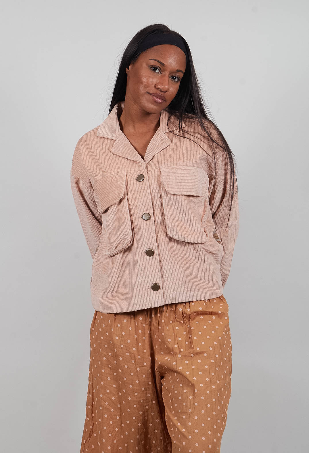 Teiki Jacket in Grs Velours Rose