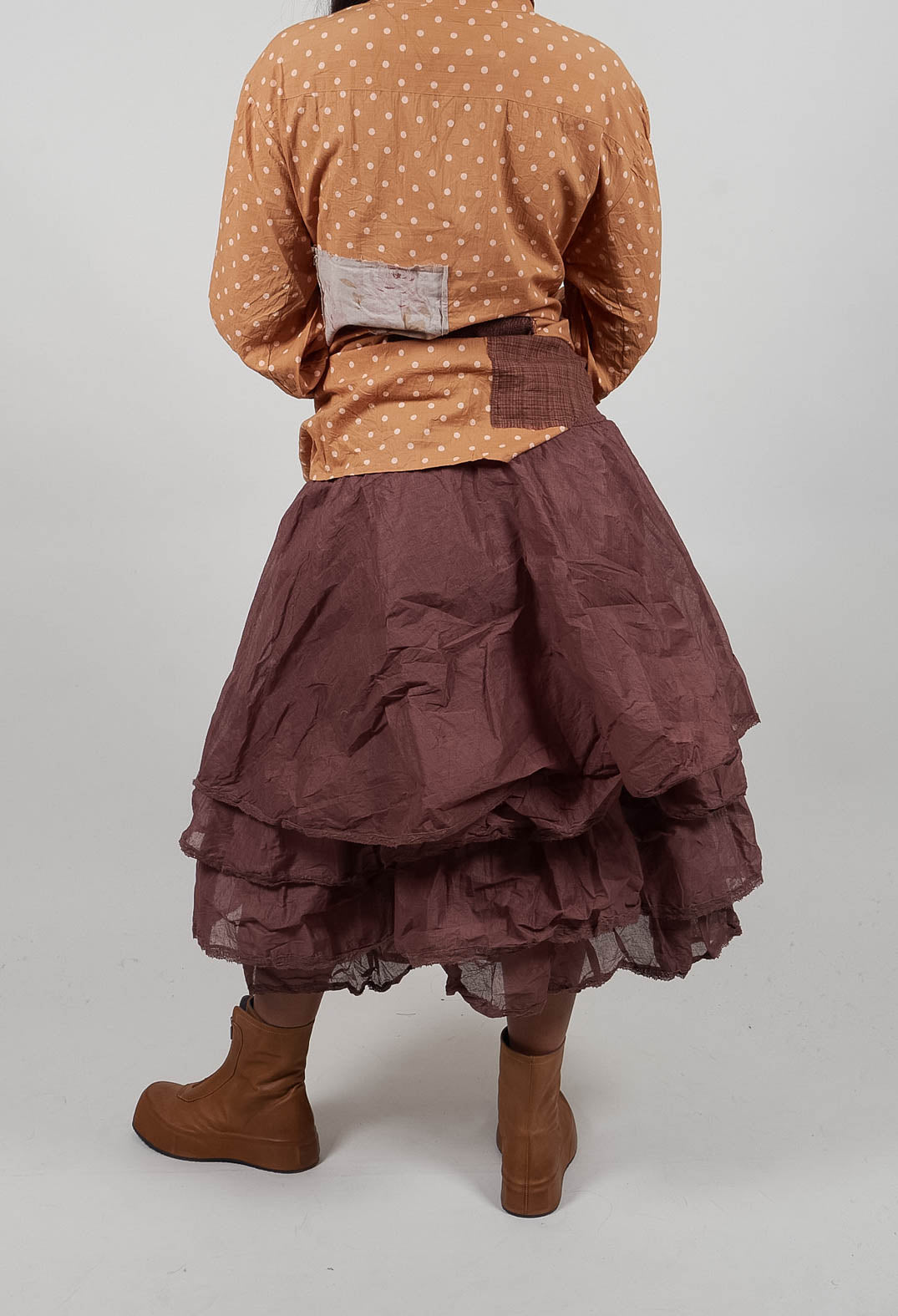 Madeleine Skirt in Organza Aubergine