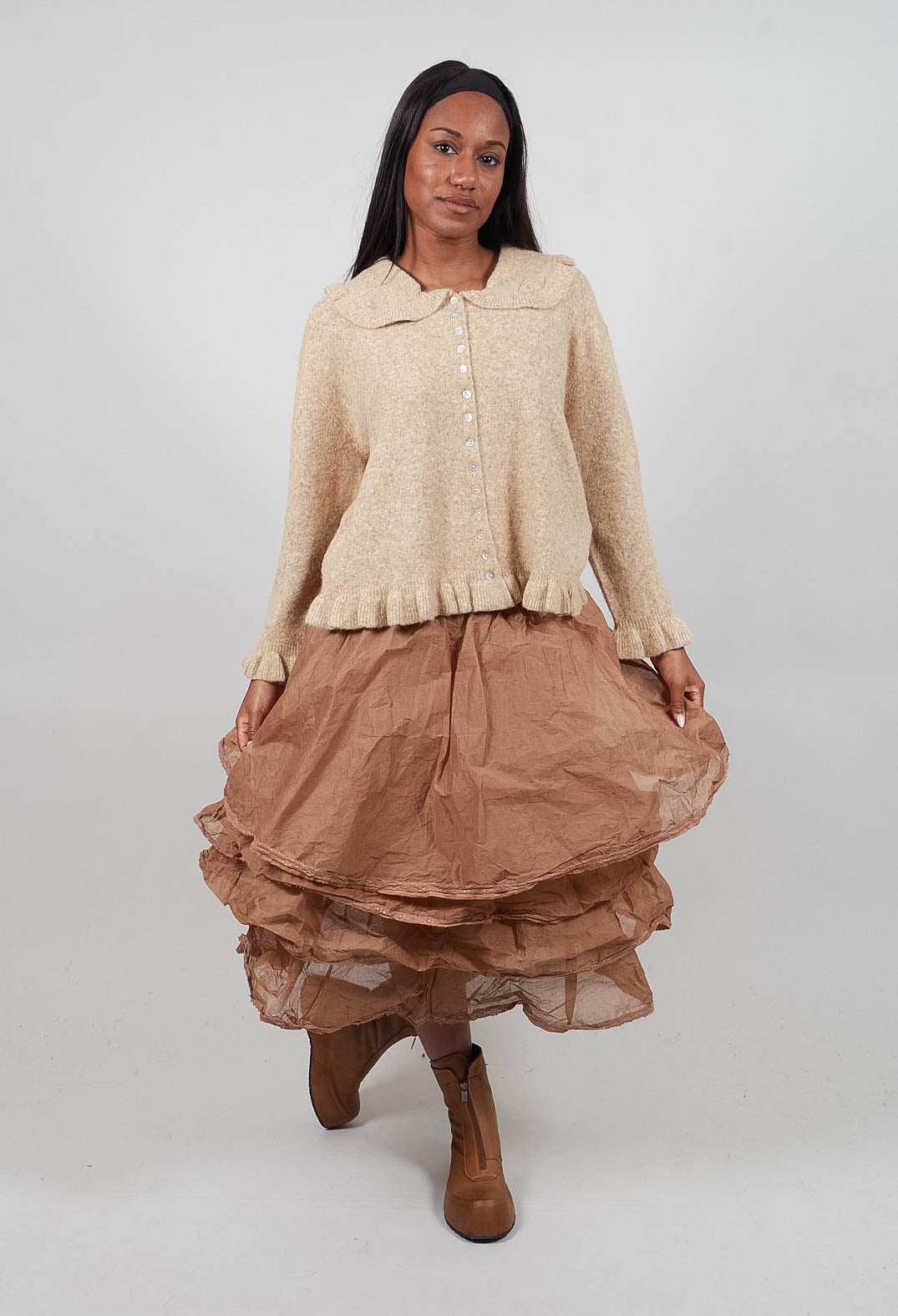 Madeleine Skirt in Organza Miel