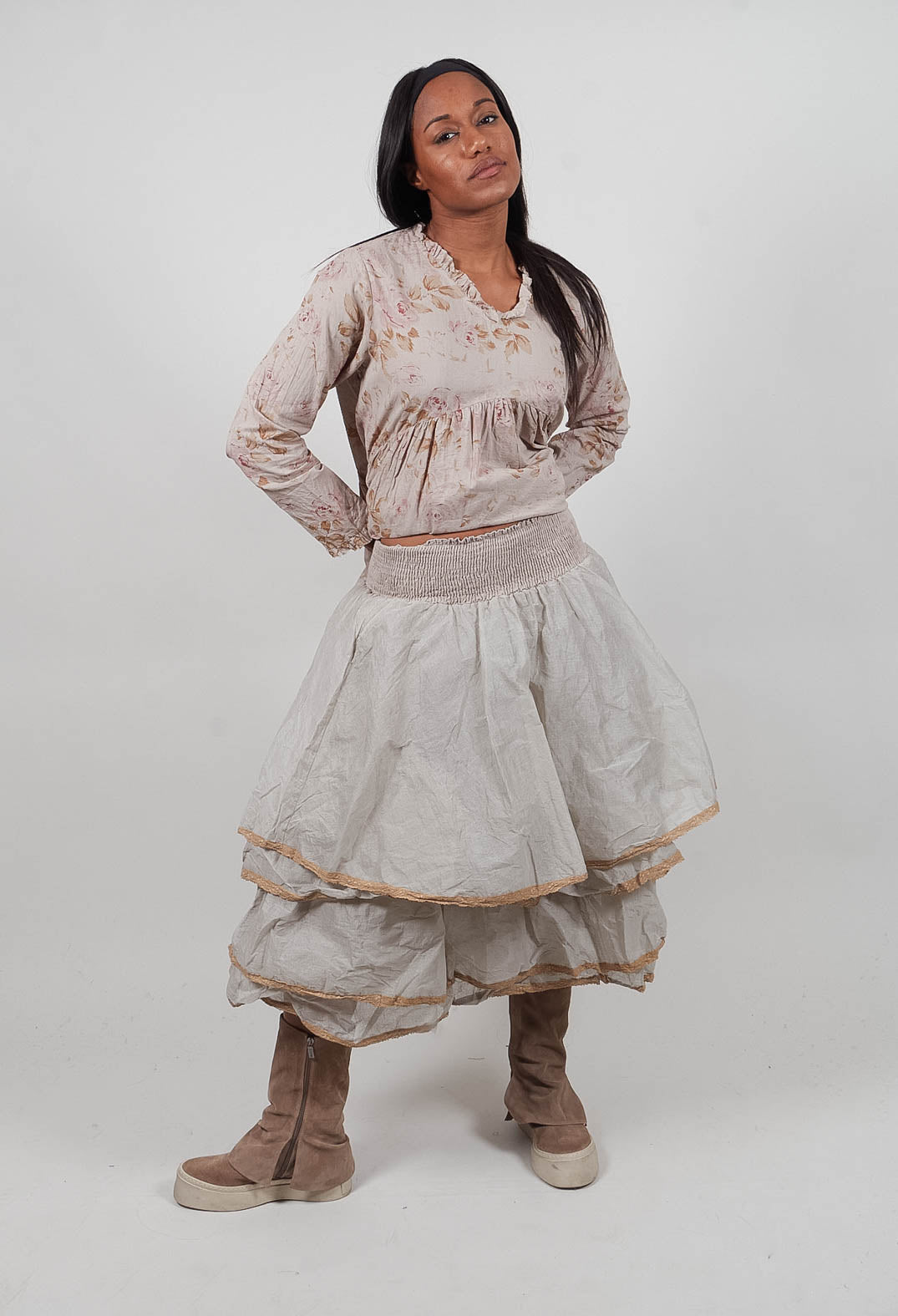 Madeleine Skirt in Organza Sauge