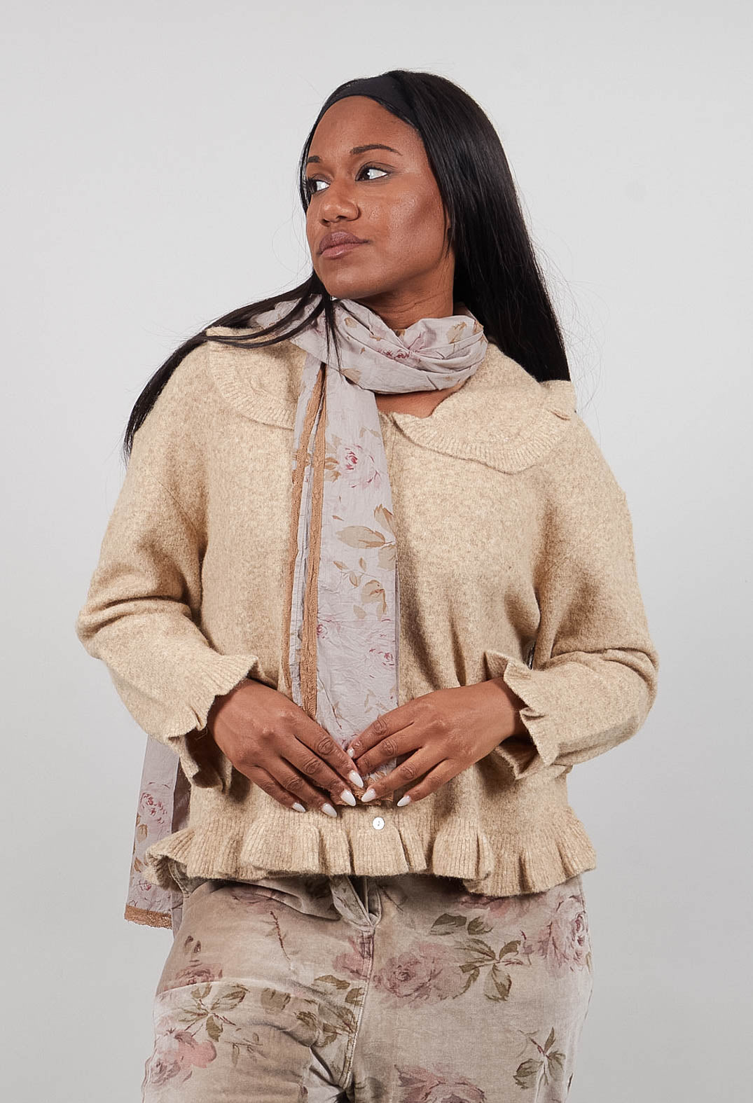 Pauline Scarf in Fleurs Sauge