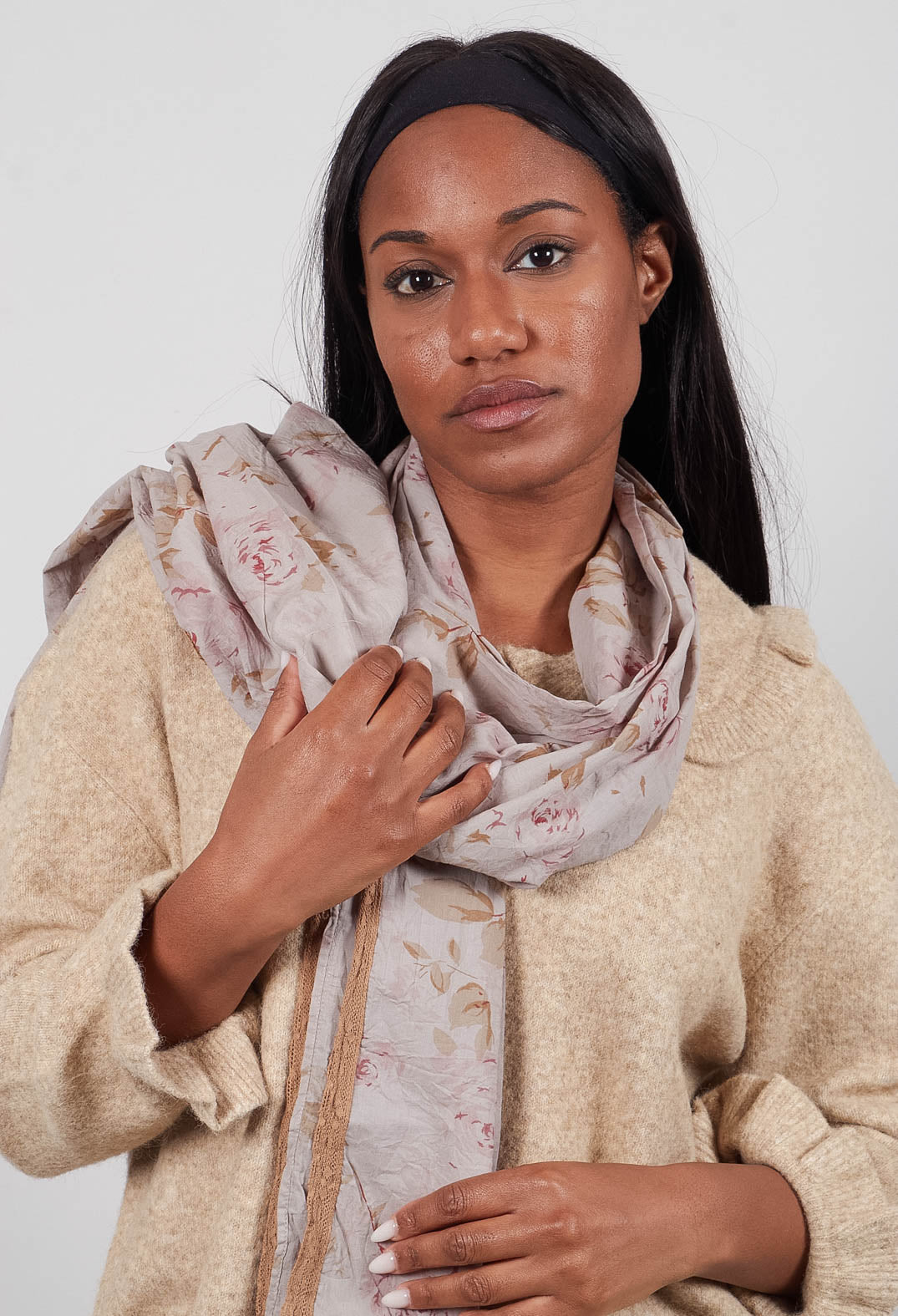 Pauline Scarf in Fleurs Sauge