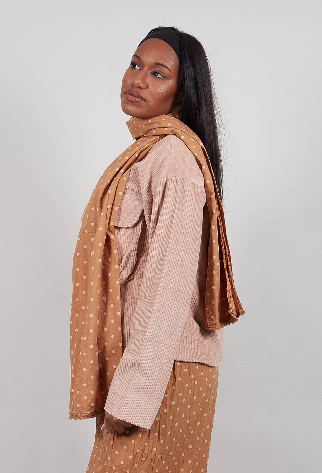 Pauline Scarf in Pois Rose