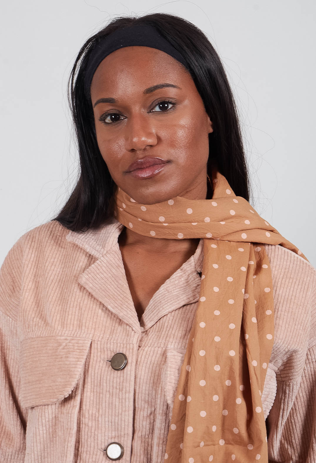 Pauline Scarf in Pois Rose