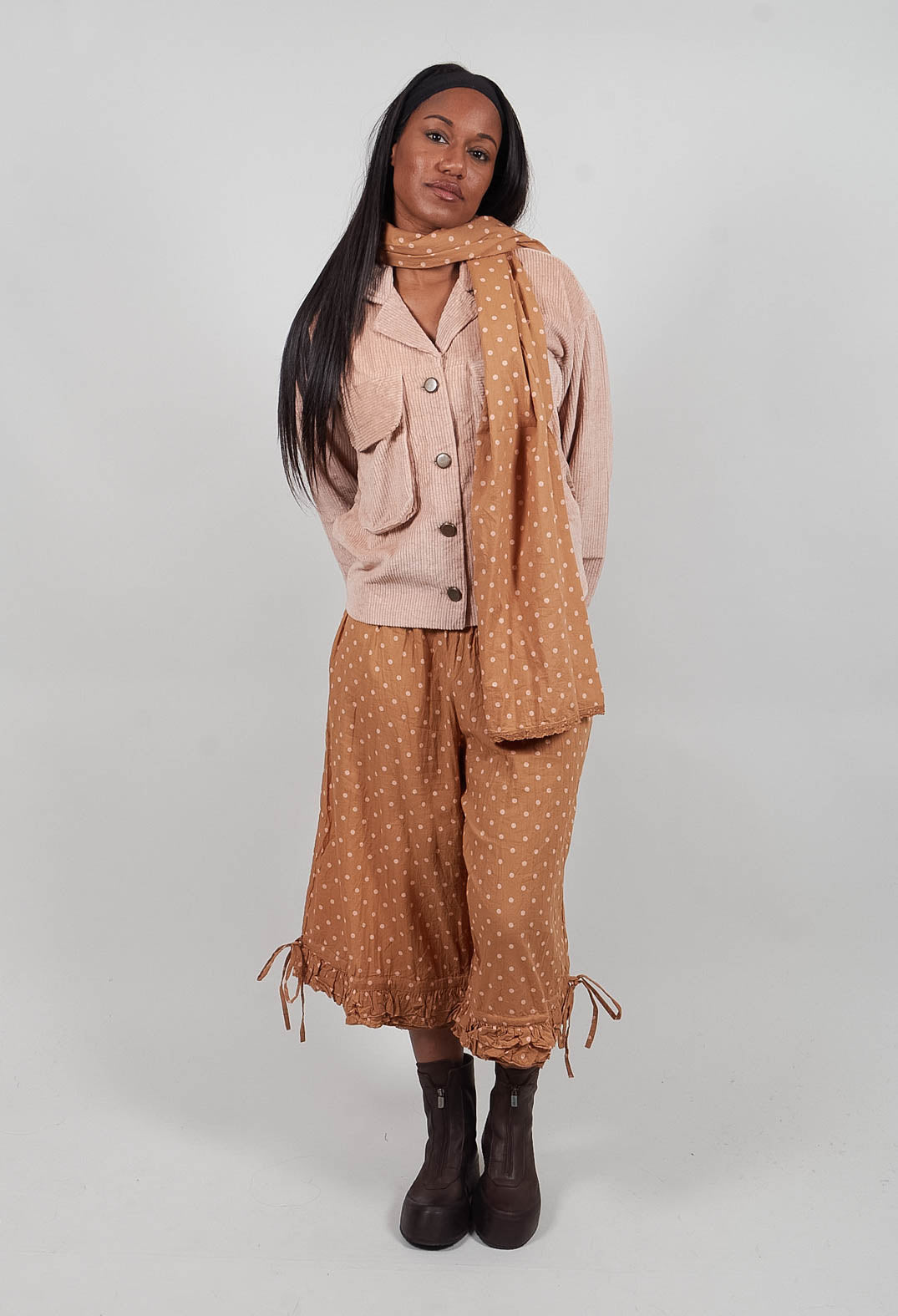 Pauline Scarf in Pois Rose
