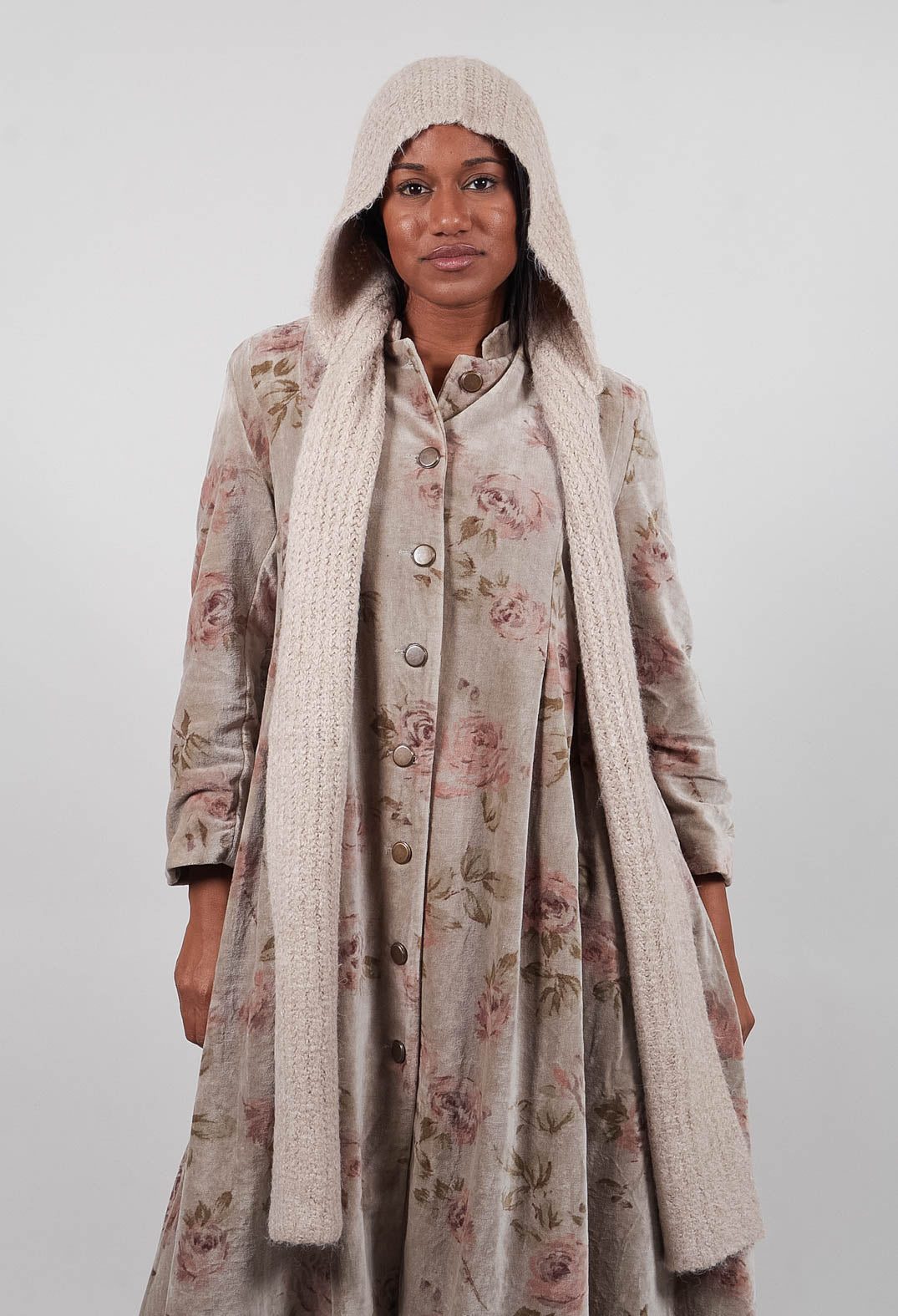 Capuche Scarf in Laine Beige
