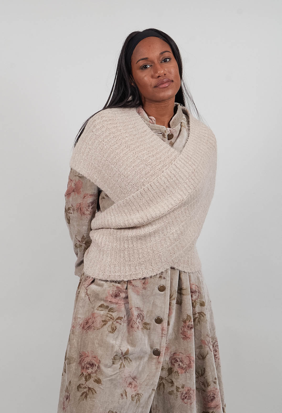 Cache Coeur Scarf Laine Beige