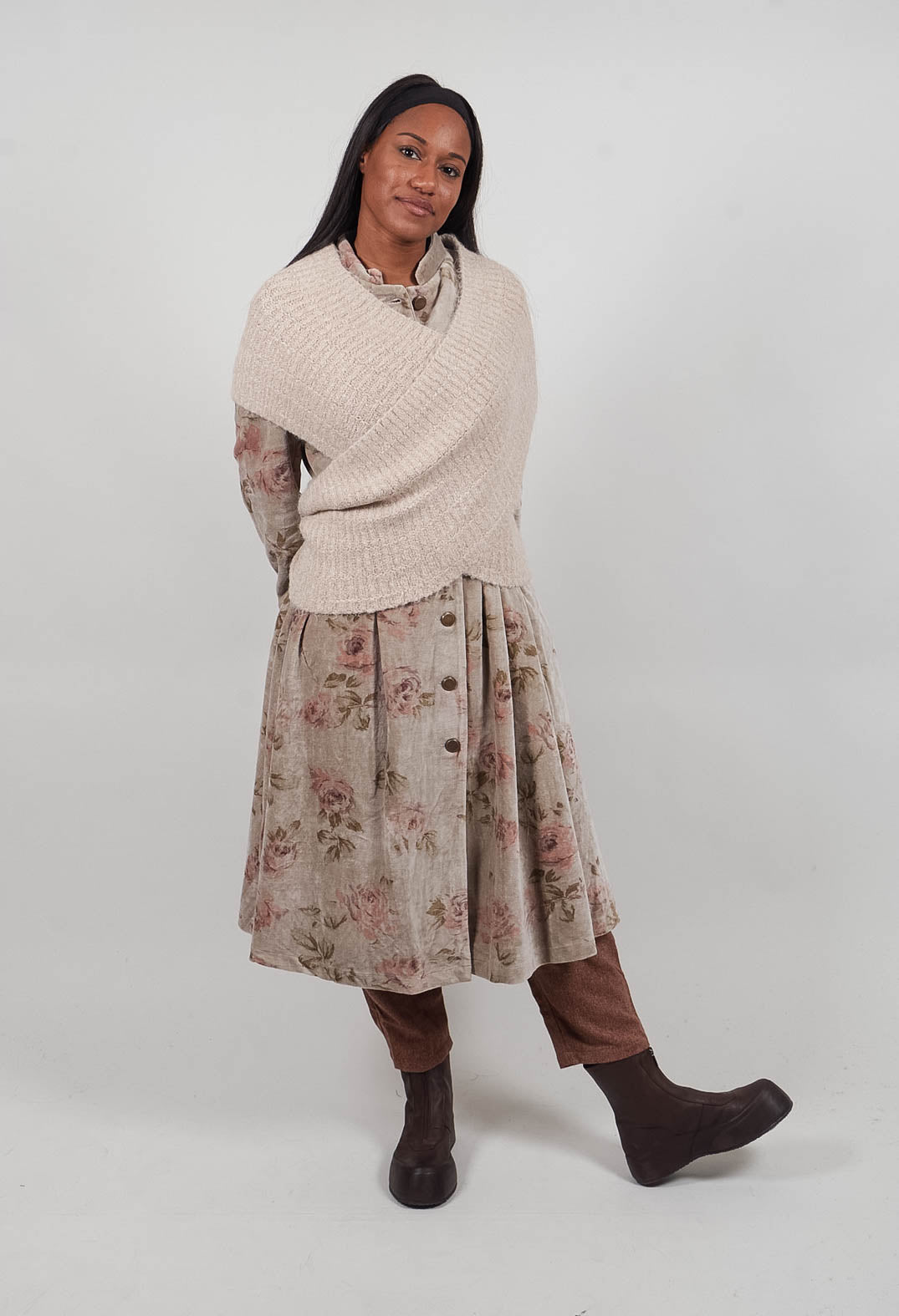 Cache Coeur Scarf Laine Beige