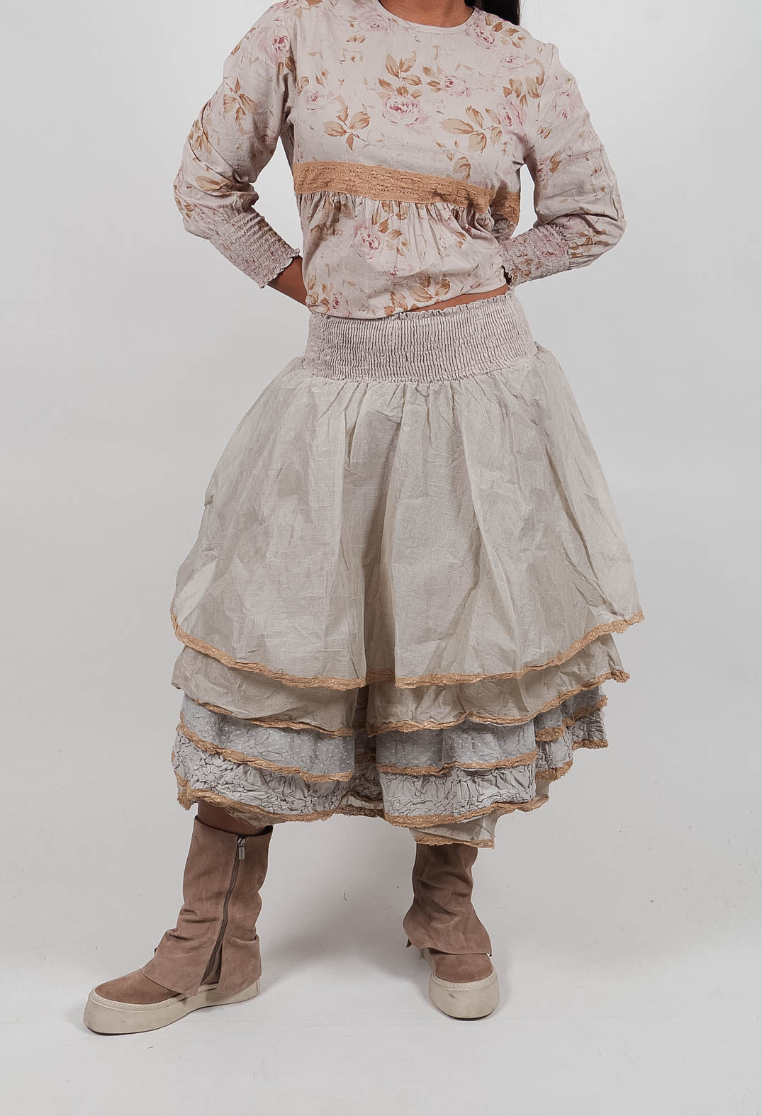 Madou Skirt in Organza Sauge