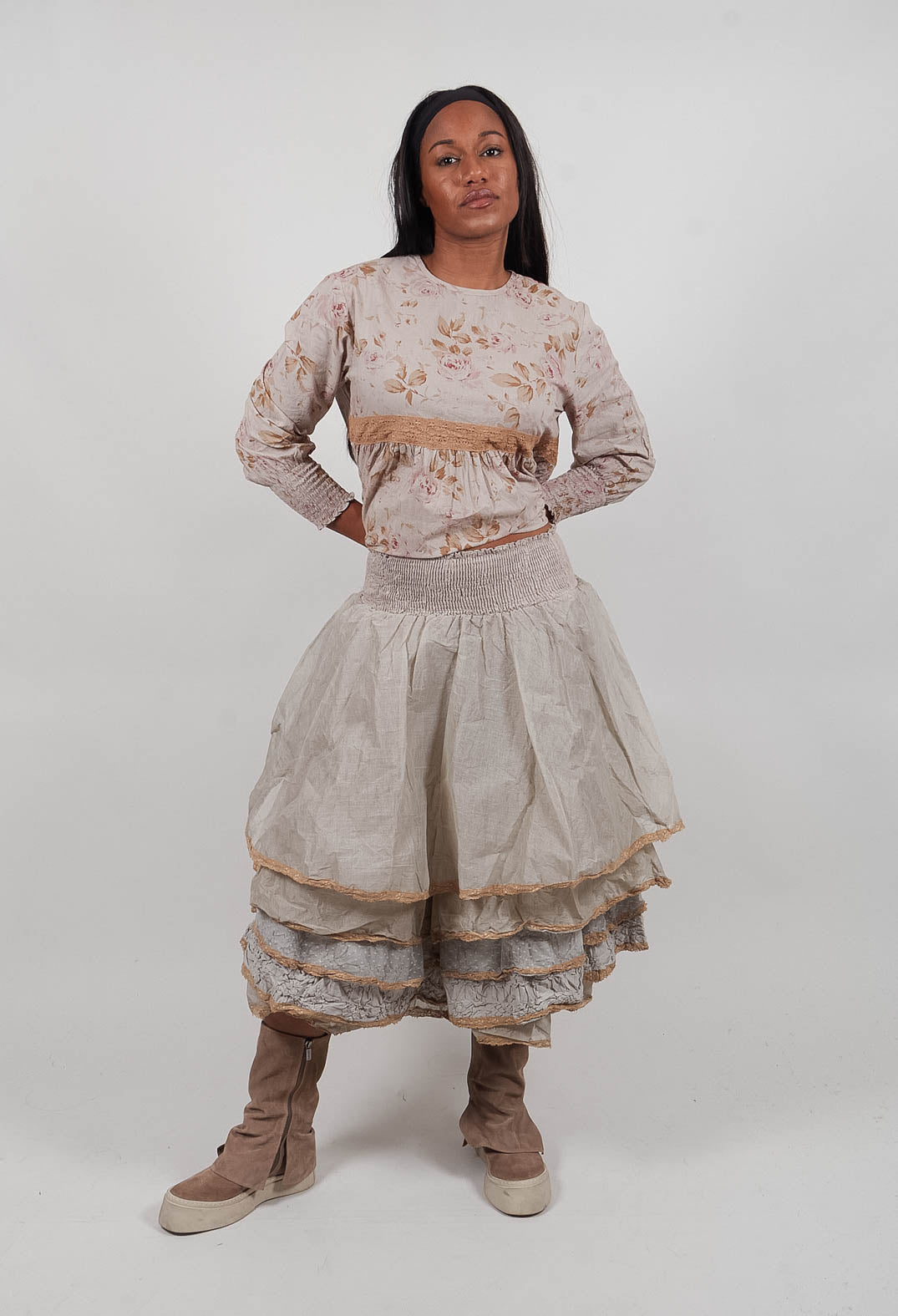 Madou Skirt in Organza Sauge