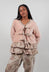 Riri Jacket in Velours Ras Rose