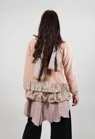 Riri Jacket in Velours Ras Rose