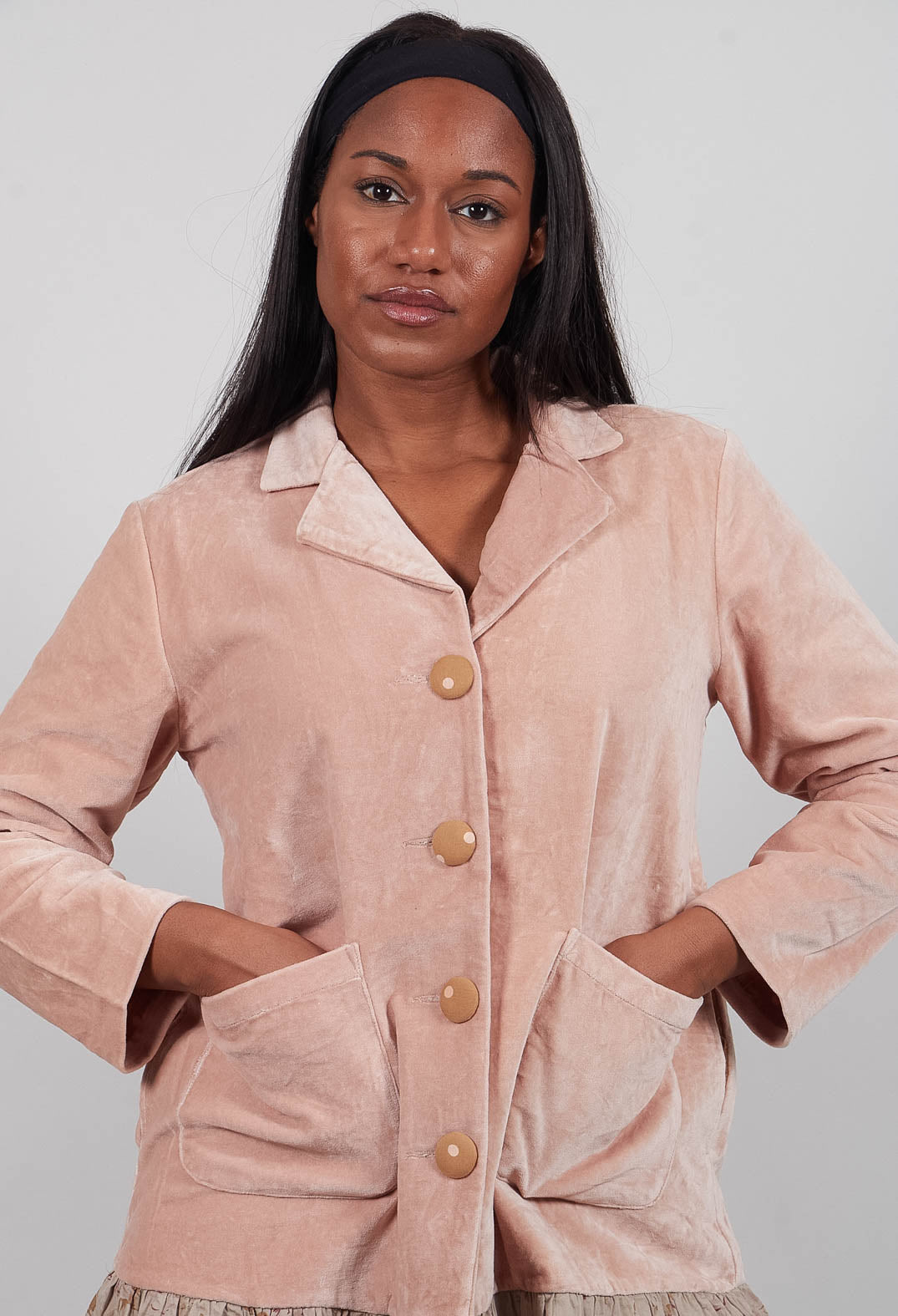 Manoa Jacket in Velours Ras Rose