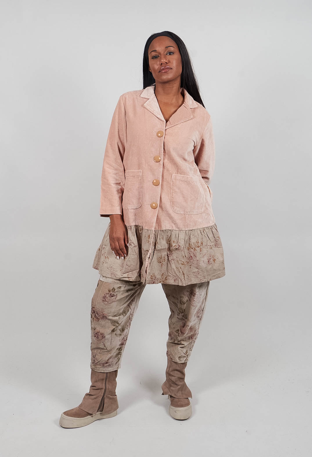 Manoa Jacket in Velours Ras Rose