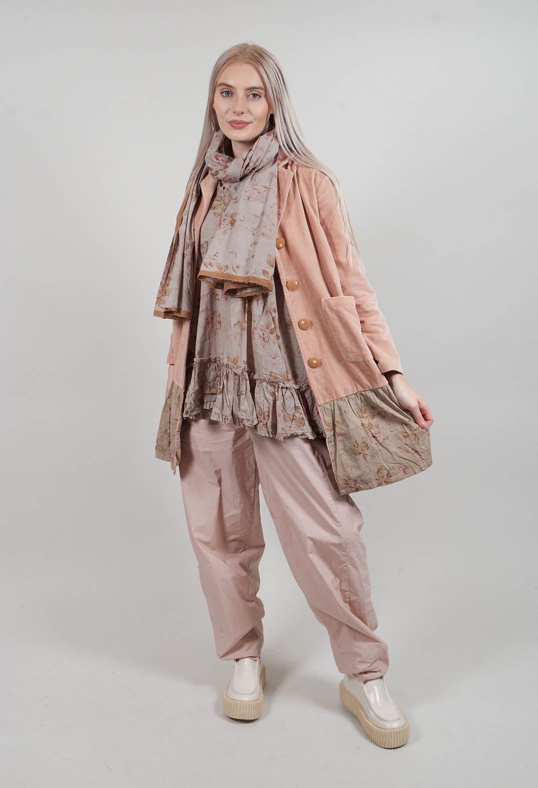 Manoa Jacket in Velours Ras Rose