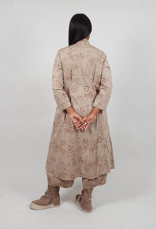 Atea Coat in Popeline Fleurs Sauge