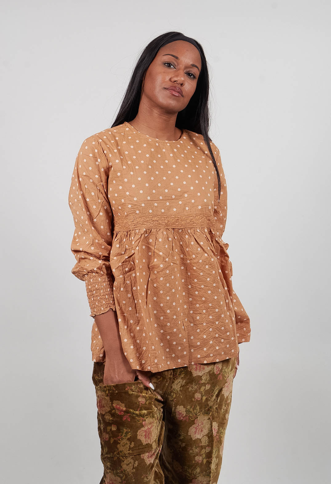 Hina Top in Pois Rose