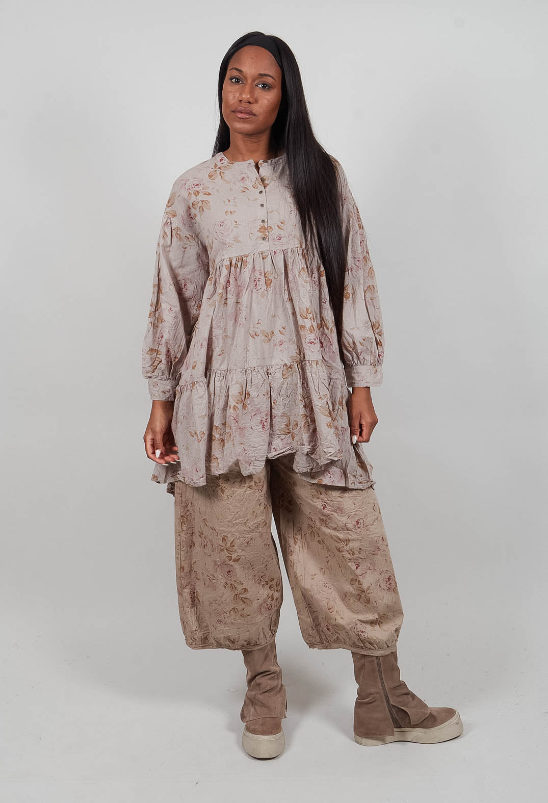Nana Tunic in Fleurs Sauge